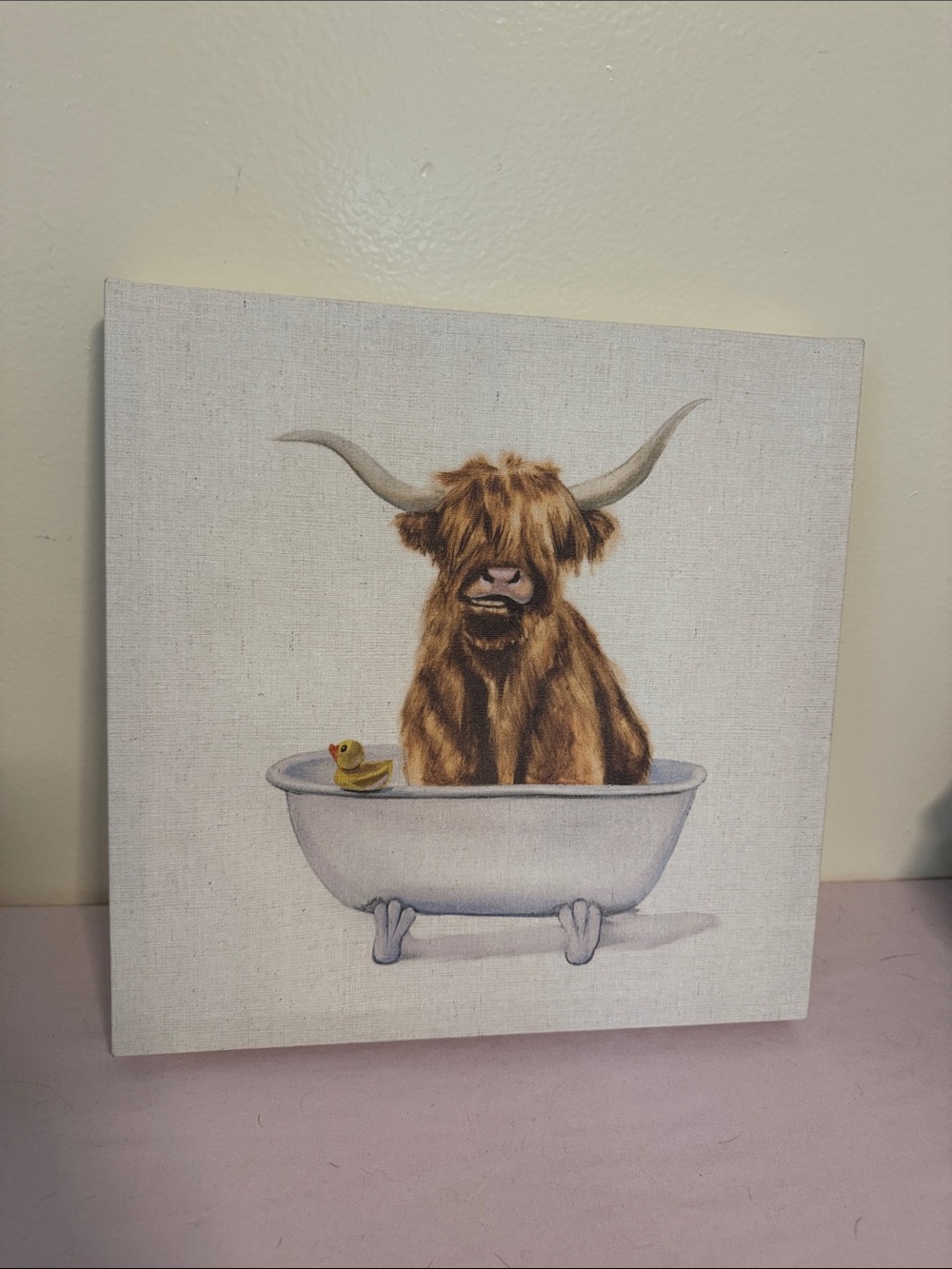 Highland Cow bathroom Wall art